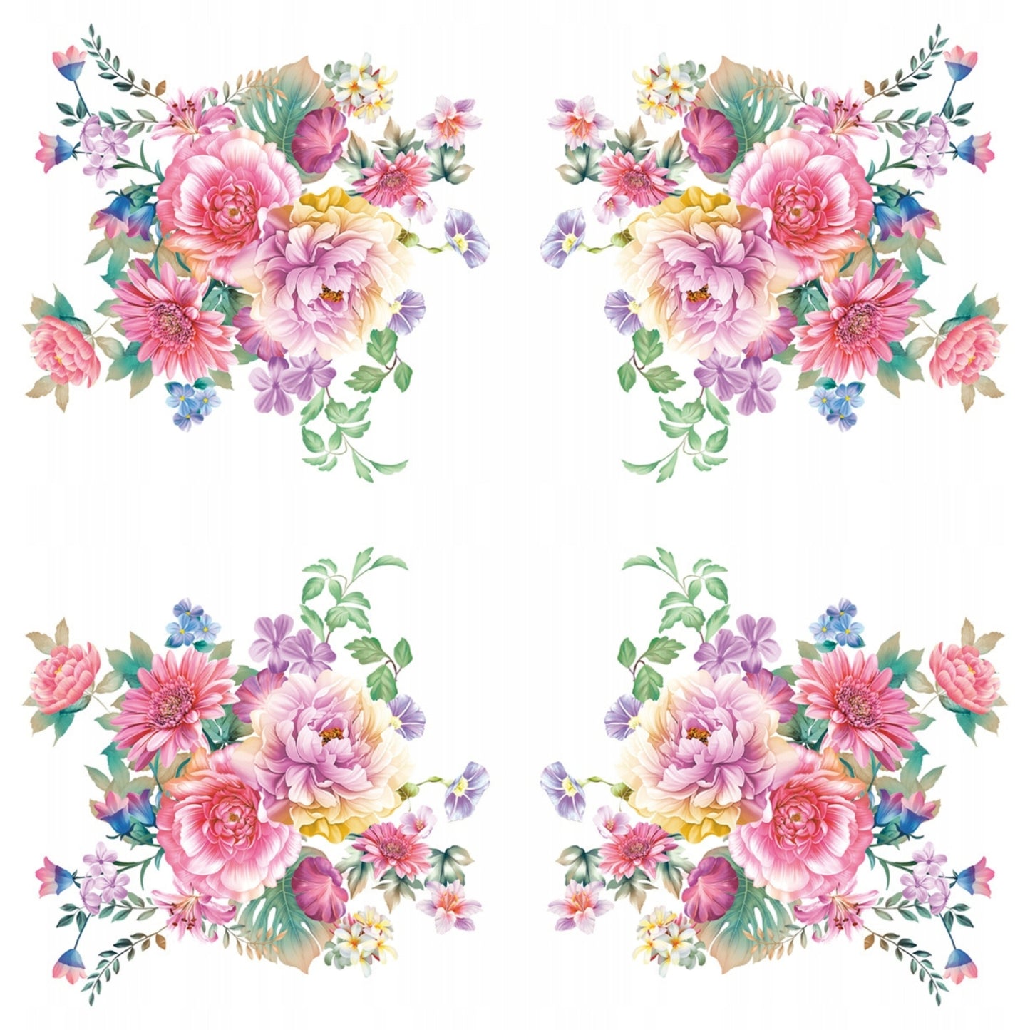 Flowers Napkins Decorative Pink Flower Paper Decoupage Napkin #5307