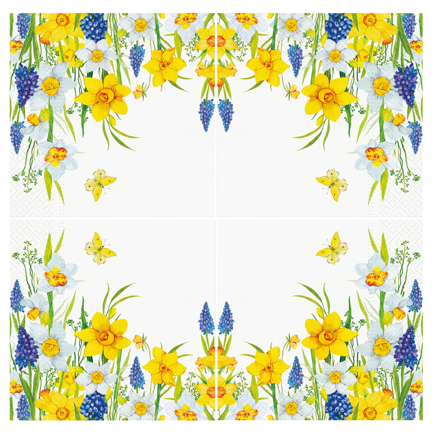 Flowers Napkins Decorative Daffodils Paper Decoupage Napkin #5309