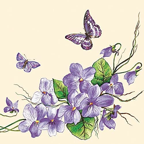 Flowers Paper Luncheon Napkins 20 Pack #5075